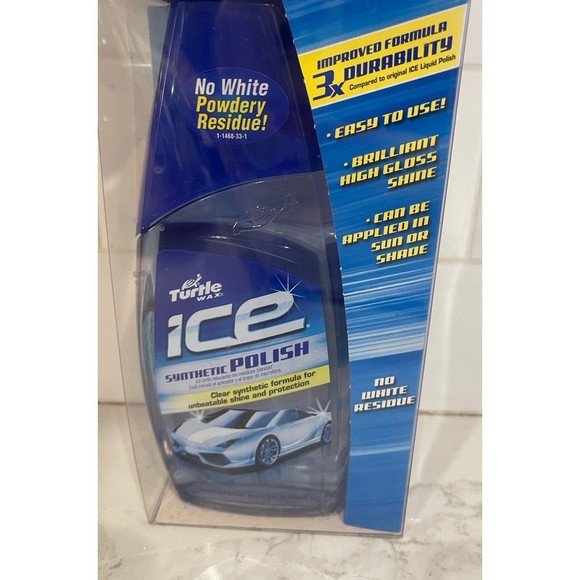 NEW Discontinued Turtle Wax Ice Synthetic 16oz Liquid Polish Cloth & Applicator - Picture 2 of 7